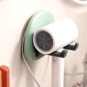 ที่วางไดร์เป่าผม ติดผนัง แบบพับเก็บได้ ที่แขวนไดร์เป่าผม มี 3 สี กาวติดแน่น ไม่ต้องเจาะผนัง ที่เก็บไดร์เป่าผม