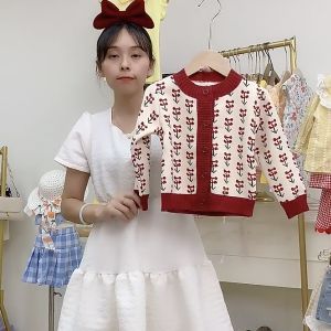 Kyiibaby Vintage elegance and modern style jacquard childrens sweater shirt kybb193