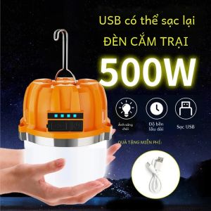 Đèn Lồng Cắm Trại LED Sạc USB Tích Hợp Pin Dự Phòng Siêu Sáng Cho Lều BBQ Và Đèn Chiếu Sáng Khẩn Cấp