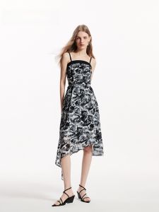 Vero Moda Elegant Strapless Dress Waist-Cinching Holiday Fashionable Autumn Winter New Arrival Silk Ribbon Polyester Fiber No Sleeve