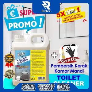 BUZZCLEAN Cairan Pembersih Kerak Kamar Mandi 1 Liter Unruk WC Lantai Dinding Kamar Mandi Wastafel Porselen Kran Stailess Kerak Kaca Dan Pembersih Alat Dapur