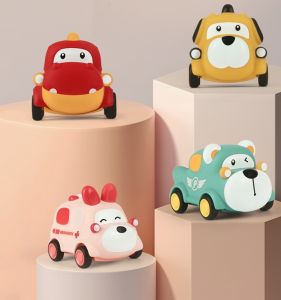 QAT | Durable Soft Rubber Inertial Car Toy Biteable