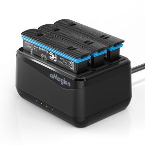 【🇸🇬 STOCK】aMagisn Insta360 X4 3-Port Charging Hub for Insta360 X4 Original（2290mah）Battery with USB Type C Cable