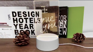 Đèn led Mới Bảng Ghi Chú usb Để Bàn Đèn Ngủ Dạ Quang Handmade Viết Ban Acrylic Bảng Tin Quà Tặng Sáng Tạo