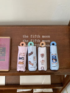 Thảm Mây Đen Dễ Thương Hình Chú Chó Và Chú Mèo Chống Nắng Chống Mưa Hai Trong Một Thương Hiệu Real Star Tay Cầm PU Thanh Thép