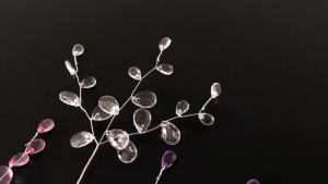 5/10Pcs 15cm Acrylic Crystal Bead Branch Artificial Flower for Hairpair Crafting DIY Bridal Headdress Bouquets Crystal Accessory