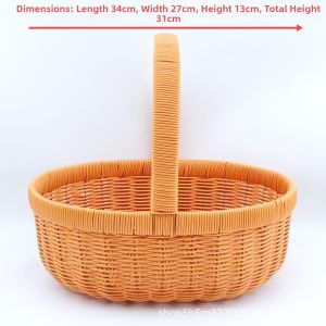 Rattan-like Creative Picnic Handbag Basket