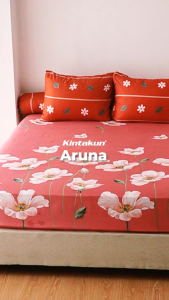 KINTAKUN Sprei LITE Set 160x200 Seprai Queen Bunga Aesthetic Microfiber Tinggi 20 cm