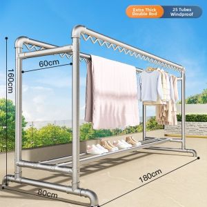 YIXUAN | Double Rod Drying Rack Galvanized Steel