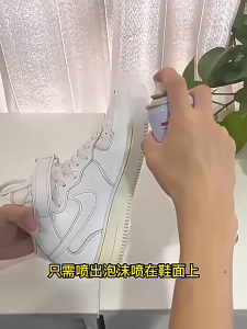 bundle of 3 Japan Shoe Cleaner 260ml White Shoes Cleaner Foam Cleaning Dry Cleaning Agent For Sneakers Shoes 小白鞋清洁剂 Shoe Foam Spray