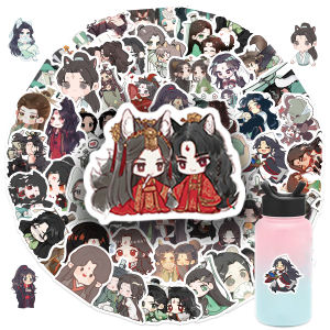 60pcs The Scum Villains Self-Saving System Cartoon Q version Stickers Waterproof PVC DIY Decals for Laptops Scrapbooks Luggage