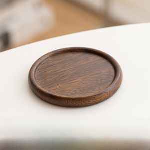 Black Walnut Wood Tea Cup Mat Real Wood Coffee Cup Heat Insulation Pad Luxury Sensation Office Wooden Water Cup Anti-Scald Mat