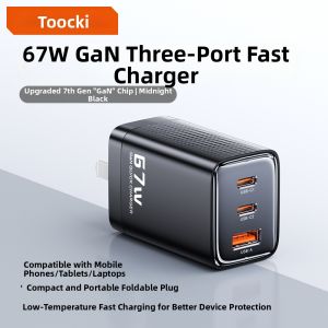 Toocki | GaN 67W Fast Charging PD Adapter Dual Type-C Port