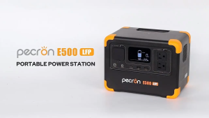 Pecron E500LFP Portable Power Station 600W Output 576Wh LiFePO4 Battery 1.5H Fast AC Charging UPS Function 9 Outputs with 100W USB-C & Wireless Charging for Camping & Emergency Use