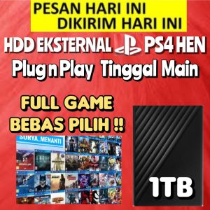 Hardisk HDD External 1000GB/1TB  FULL Games PS4 HEN GAME PlayStation 4 Bebas Request Plug n Play Tinggal Main