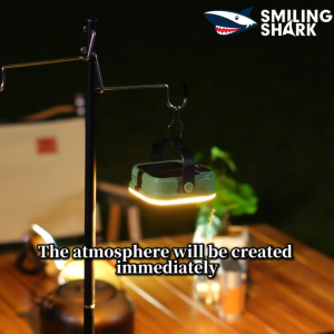 SMILING SHARK LY8307 LED Camping Light 6Mode White Warm Light Solar Energy Type-c Rechargeable Camping Lamp Waterproof Outdoor Camping Lighting