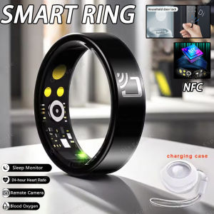 R20 Ceramic Smart Ring 2025 Support NFC Access Control Ultra Thin For Men Women Heart Rate Blood Pressure Oxygen IP68 Waterproof