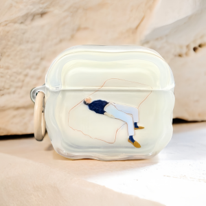 a Tong Shell Abstract Illustration Wireless Bluetooth Protective Case for Apple Airpods pro 3 Fun Personalized Soft Shell