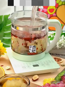 SG【Ready Stock】LuxeSteam Premium Wellness Kettle Glass-Ceramic Pot Intelligent health preservation pot