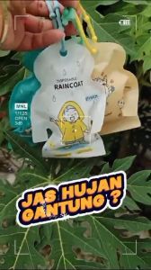 Jas Hujan Plastik Sekali Pakai / Disposable Raincoat Dewasa Anak Anak Transparan Murah