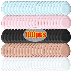 100/10 Pcs Mini Finger Puff Foundation Powder Detail Makeup Sponge Face Concealer Cream Blend Cosmetic Accessories Makeup Tools