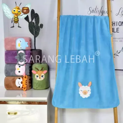 HANDUK BAYI DAN ANAK-ANAK KARAKTER SUPER LEMBUT BAHAN MICROFIBER UKURAN 50X100 DAN 60X120 CM