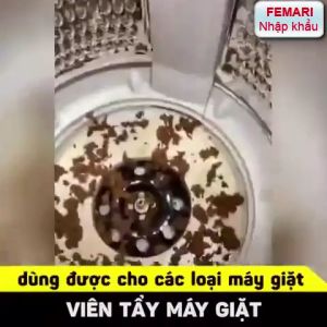 Viên Nén Vệ Sinh Khử Khuẩn Lồng Máy Giặt Diệt khuẩn Và Tẩy Chất Cặn Lồng Máy Giặt - Hộp 12 Viên