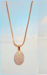 Bundara Acc-1445 Aksesoris kalung Cantik perhiasan Wanita titanium mata Zircon 45cm
