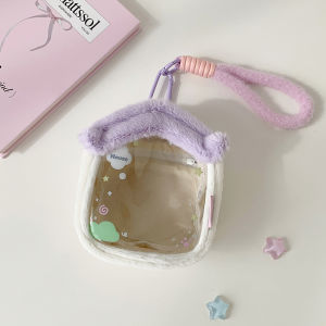 Kawaii Cartoon House Model Doll Storage Bag Handbag Cute Girl Crossbody Bag Pendant Figure Decoration Bag Wallet Makeup Bag Gift