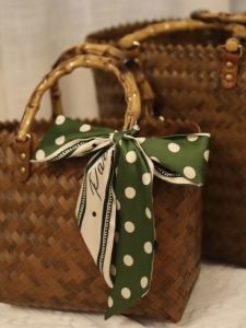 Large Capacity Wicker Basket Handcrafted Straw Weaving Bag Portable Picnic Handbag Womens Shopping Gift Bamboo Handle Bag