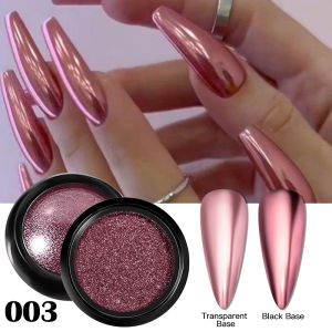 Metallic Gold Silver Mirror Powder Nail Glitter Rose Gold Champagne Silver UV Gel Polish Chrome Dust Manicure DIY Decoration
