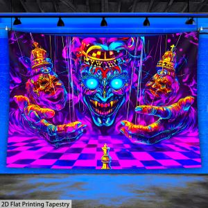 VIKAMA Fantasy Neon Gaming Tapestry Bedroom Theme Trendy Living Room Backdrop Living Room Wall Hanging Room Decor