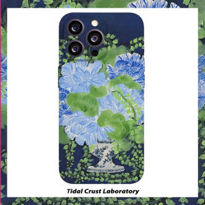 Healing Blue Flower Design Phone Case Two-In-One for Huawei Xiaomi Oppo Vivo Mobile Phones Protective Shell Cover