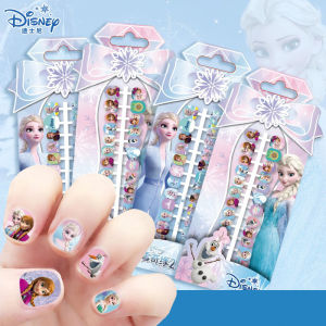 24pcs/bag Disney Nail Patch Hard Nail Patch Frozen Elsa Nail Stickers for Girls Childrens Toys Birthday Christmas Gifts