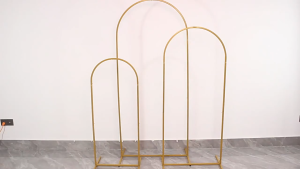 COD Wedding arches iron pipe n-shaped flower stands wedding background artificial flower Metal Arch