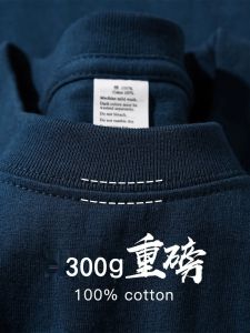 เสื้อยืดคอกลมแขนสั้นผ้าฝ้ายแท้ทรงหลวมสำหรับฤดูร้อน เสื้อผ้าทำงานลำลองขนาดใหญ่สำหรับทั้งชายและหญิง