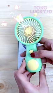 Kipas Angin Mini Genggam & Portable USB Hiasan Meja Warna Lucu