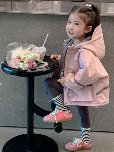 Girls Winter Jacket Thickened Cotton Sandwich Winter Clothes Childrens down Jacket Casual Style Polyester Fiber Coat