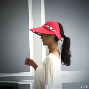 topi visor lipat wanita casual pelindung sinar uv anti uv untuk pantai / outdoor/fashion import SH TP07