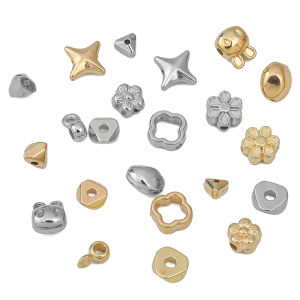 30-50pcs vàng/mạ rođi CCB lỏng không gian hạt sao hạt hình hoa cho vòng đeo tay vòng Cổ Tự làm hạt làm trang sức