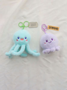 Creative Cartoon Octopus Plush Keychain Toy Sea Creature Bag Decorations Festive Gifts Soft Stuffed Krill Dolls