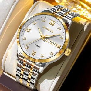 LIGE Sub Brand Sunkta Original Business Men Watch Diamond Scale With Calendar Watch Waterproof Stainless Steel Men Watch + Box