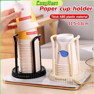 C.N. Paper Cup Holder Dispenser Multifunctional Desktop Coffee Cup Storage Plastic Rack