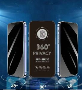 Tempered Glass Anti Spy 360 Privasi Glossy Anti gores Privacy Premium Spy 4 sisi for Iphone X Xs Xr XsMax