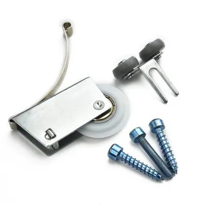 Wardrobe Sliding Roller Silence Fittings Door Roller Surface Mounted Wheel Track Slot Accessories Door Hardware