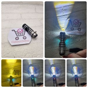 Lampu Laser Motor Bebel Matic H6 Bosot Senja RGB Kedip Pelan - Lampu Motor Bebek Matic Socket H6 Putih Kuning