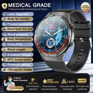 2025 NEW Blood Lipids Uric Acid Blood Pressure NFC SmartWatch Men ECG+PPG Fitness Tracker Clock Bluetooth Call Sports SmartWatch