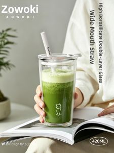Durable Heat-Resistant Double Walled Glass Cup