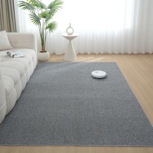 Solid Color Jute Fiber Floor Mat Anti Scratch Resistant Non Slip Carpet for Living Room Bedroom Photo Studio Japanese Tatami Style Area Rug