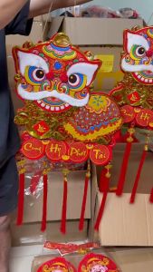 Liễn Lân Nhung Đỏ 2 Mặt Vạn Sự Như Ý - Cung Hỷ Phát Tài 3 Lớp Chần Bông Trang Trí Tết Năm Mới